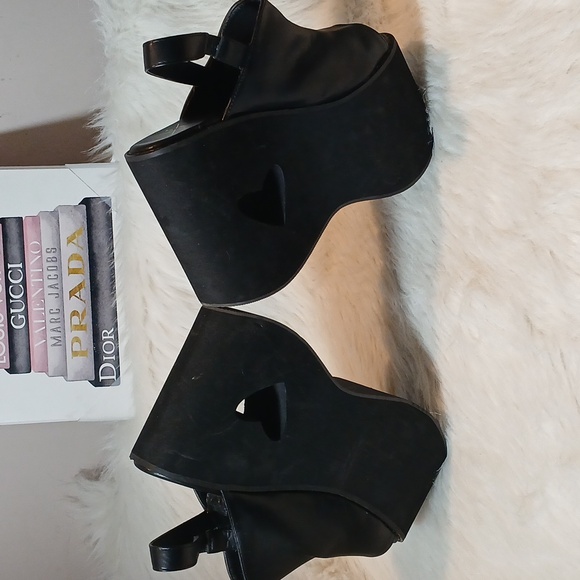 N.Y.L.A. Black Slingback Open Toe Mules Shoes Sz 10 - Picture 5 of 10